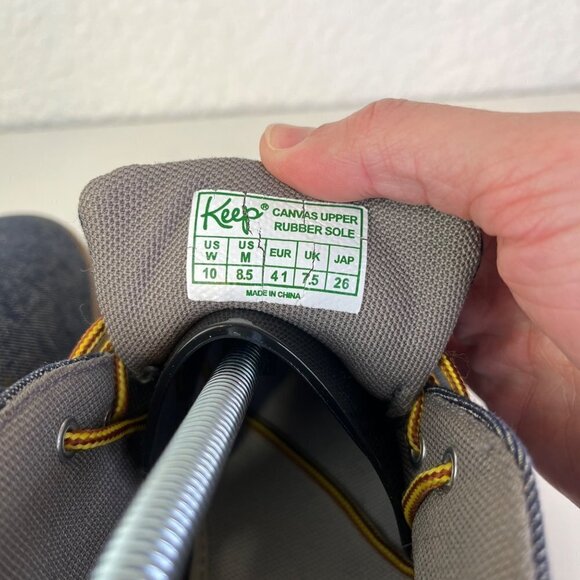 Keep Unisex Shaheen Shoe Size 10 Women 8.5 Men Non Slip Rubber Sole Mid Top Blue - Picture 8 of 11